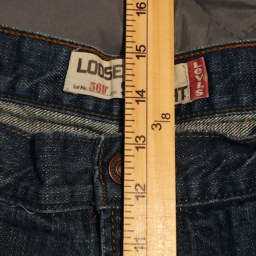 Levi's 569 Men's Jeans 38x30 Actual 37x29 Loose Straight Blue 100% Cotton